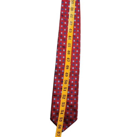 Burberry Red 100% silk Tie - Picture 5 of 6